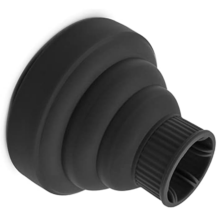 Sonew Hair Dryer Diffuser Universal Collapsible Silicone Hair Dryer Diffuser Portable Travel Folding Hair Blow Dryer Diffuser(Black) - Image 5